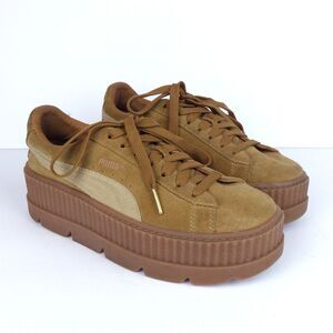 Puma X Fenty Rihanna Cleated Creeper Womens 9 Brown Suede Platform Sneakers 2017
